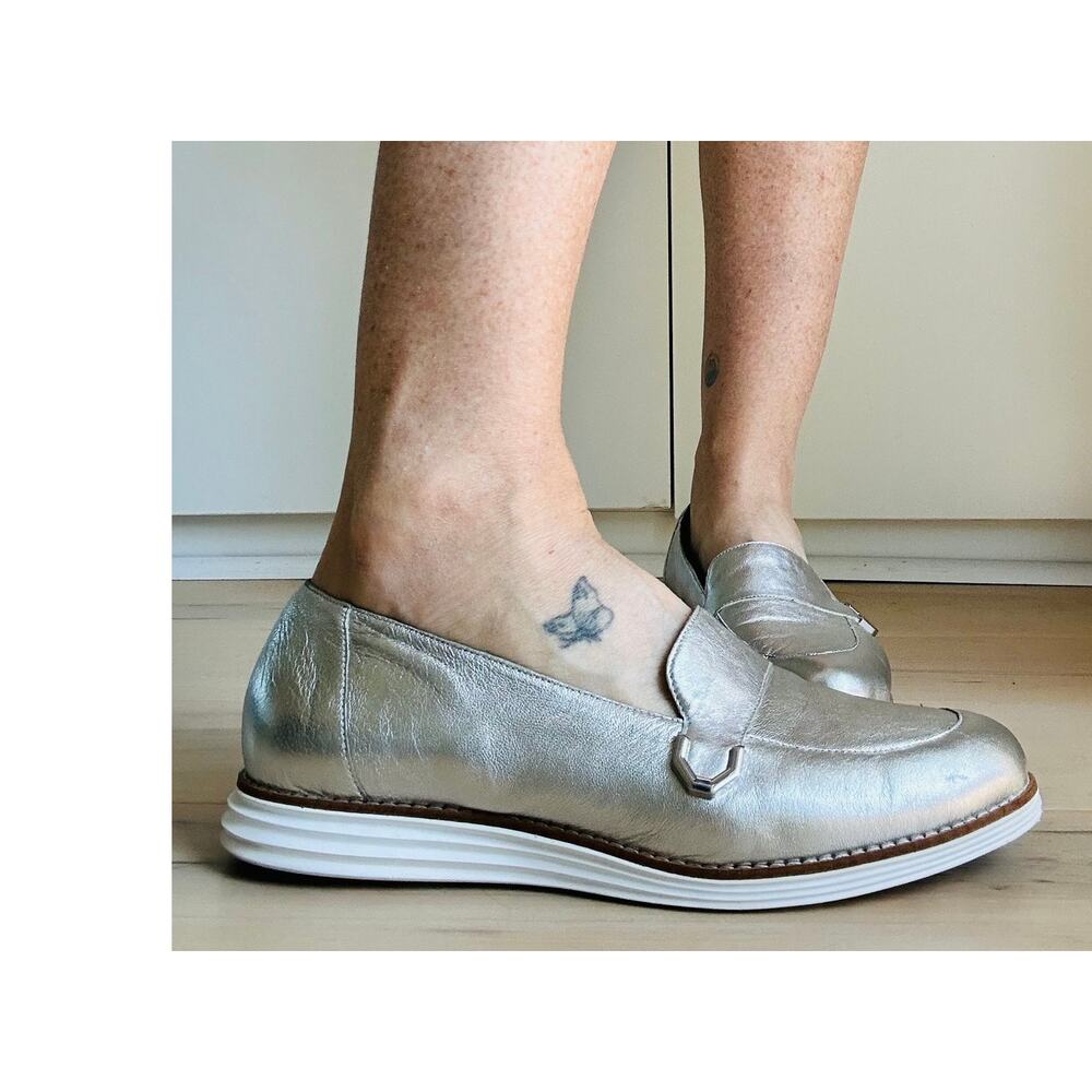 Cole Haan Silver Loafers